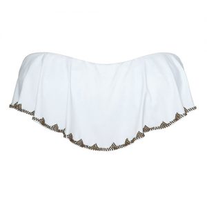 White Ruffle Bandeau ISOLATED